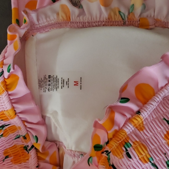 Pink 2PC Bandeau Bikini Off Shoulder High Waist Bathing suit - Picture 6 of 6